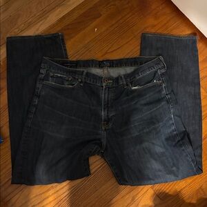 Lucky Brand Mens 363 Vintage Straight Jean 38x32 Blue Denim Yellowstone